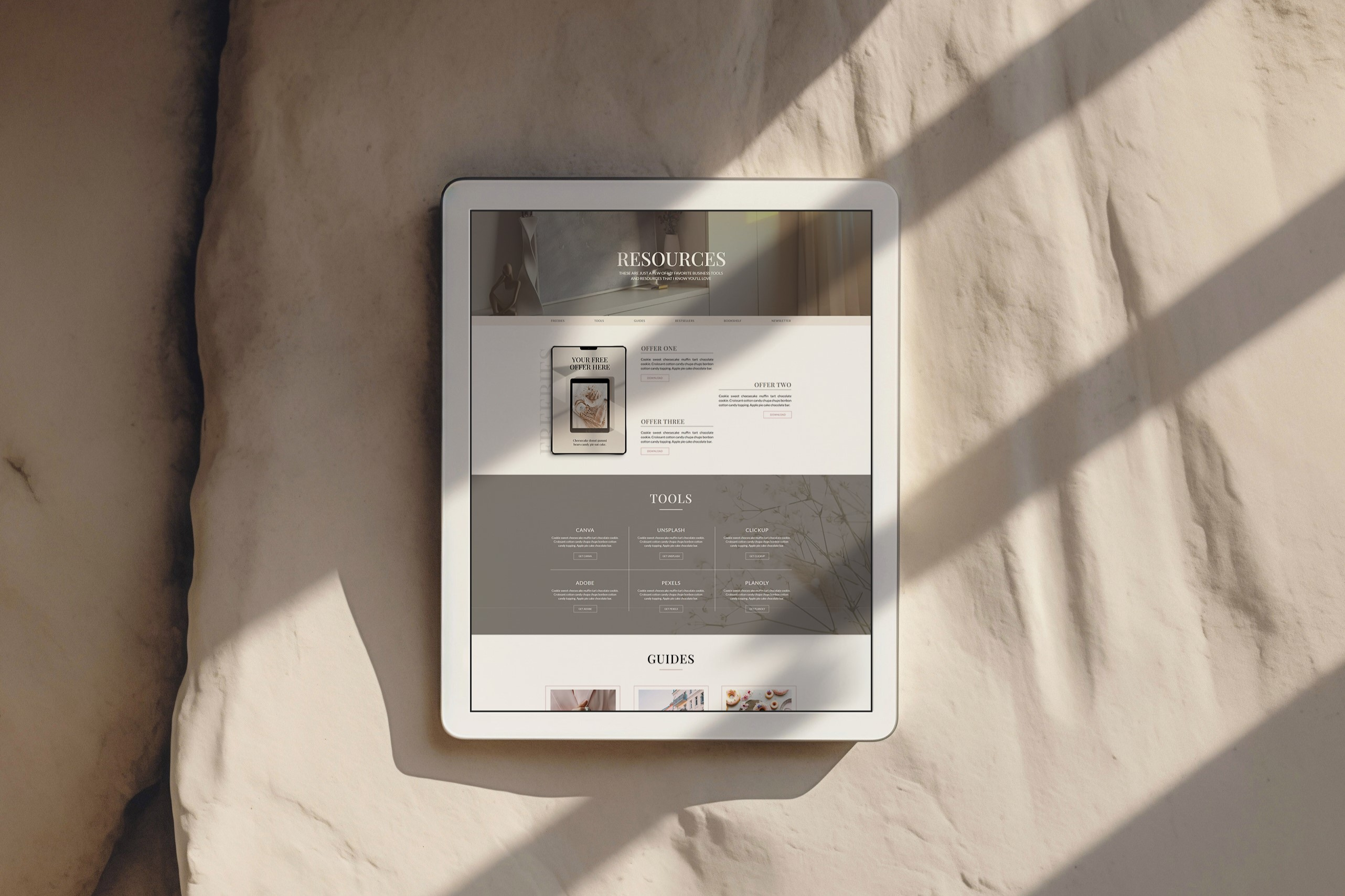 Showit Template Resources Page Add-On add on page branding business website creative website resources page showit showit web design template web design web designer website template websites for creatives