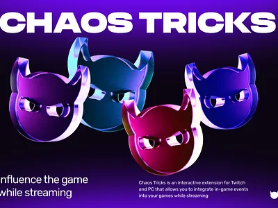 Chaos Trick 3d graphic design main page tech ui web website