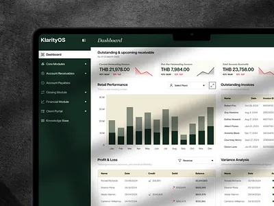 KlarityOS – Smart Finance Dashboard UI for Invoices, Transaction adminpanel dashboard dashboardui design enterpriseux figmadesign financedashboard fintechui invoices saasdesign transactions ui uidesign ux uxdesign web web design webappui