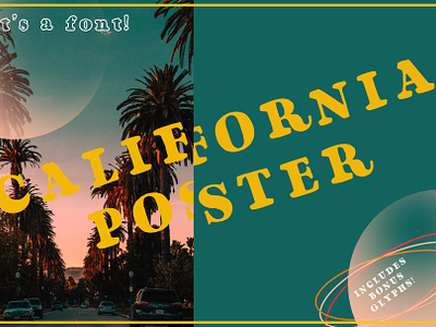 California Poster - A retro font