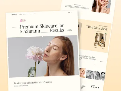 Skincare Landing Page UI Design figma landing page landing page design product design ui ui design uiux ux design web design website design