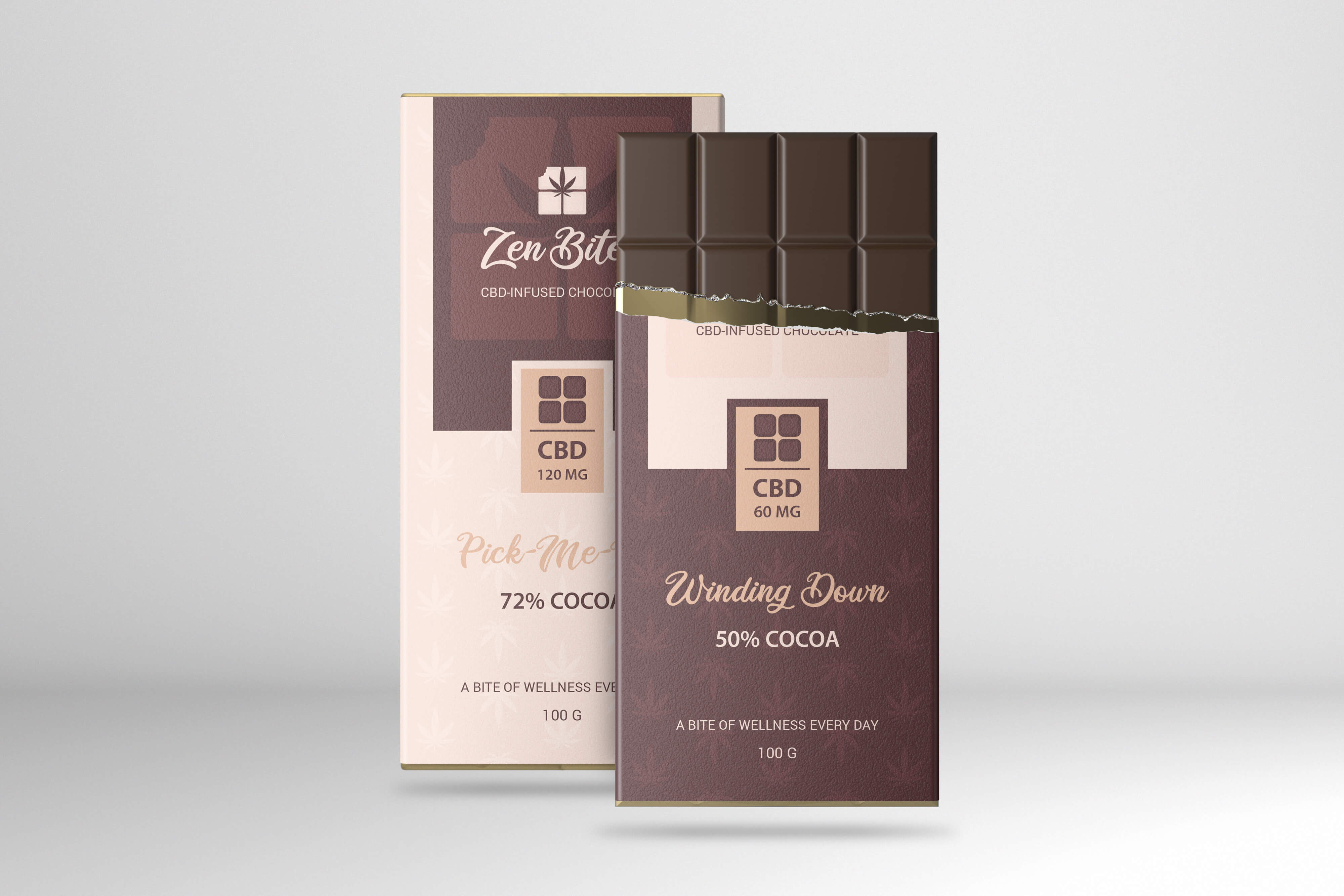 Zen Bites Chocolate Product Packaging and Brand Identity brand design chocolate brand identity chocolate branding chocolate logo design chocolate product packaging package design product packaging