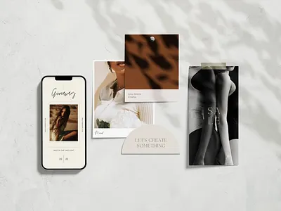 Mood Board Mockup Scene brand mockup branding instagram mockup mood board social media vision board