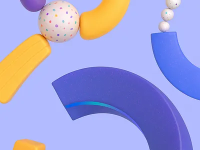 April 2025 - Happy Shading Shapes 04 3d abstract ball branding clean cleanui creative cube design golf illustration illustrator light logo popular rounded shapes ui