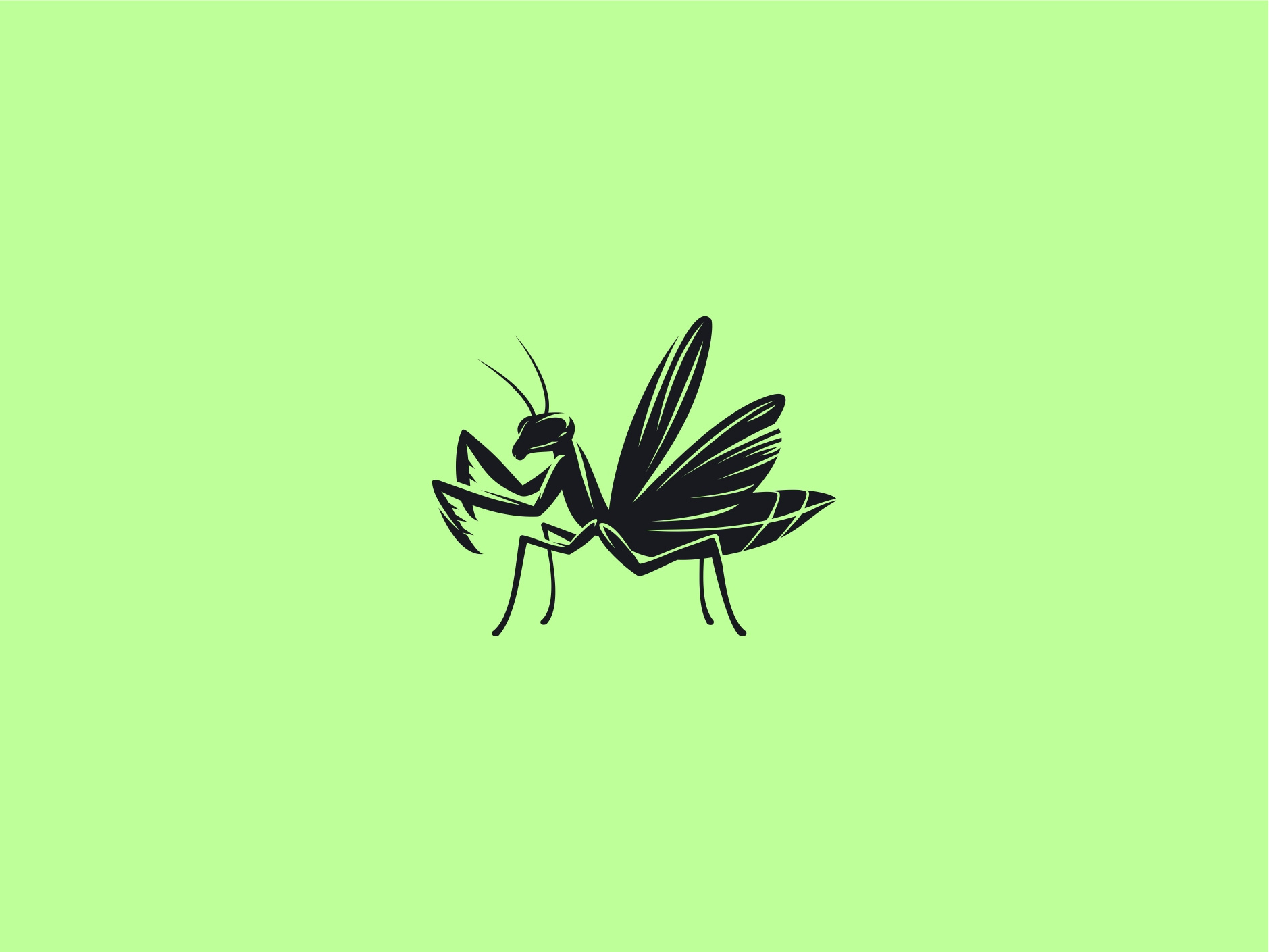 Praying Mantis branding creative design insect logo mantis negative space logo praying mantis