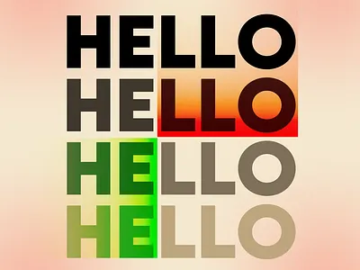 Hello graphic design landing page logo poster typography ui