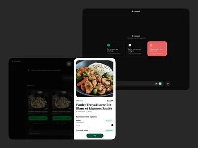 Inteligent IA Chat chat dark darkmode food ia inteligence messagerie panel slidepanel