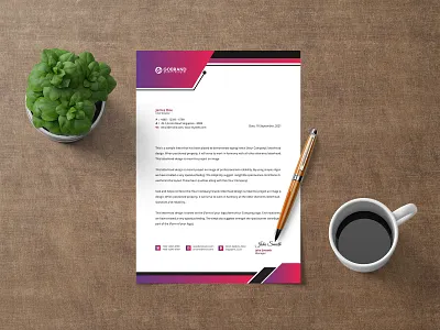 Corporate Letterhead Template Design