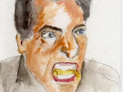 mangeur I watercolor