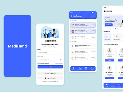 Doctor - Appointment Booking Mobile App 2025 appointment blue booking color creativity doctor experience health checkup inspire patient trends ui design user ux design vibrant