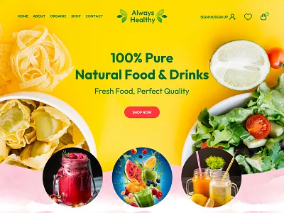 Always Healthy always healthy awesome banner bannerdesign design herobanner websitedesign