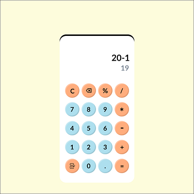 Calculator calculator carddesign challenge dailyui design graphic design ui ux