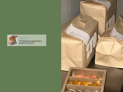 ITO Sushi - Delivery notification animation brand branding design graphic design identity logo marca motion graphics pack packaging ui