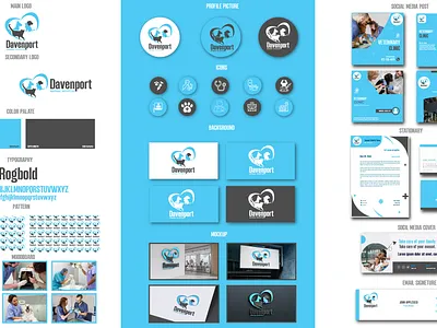 Animal Hospital Branding Kit animal logo branding branding kit clinic logo graphic design hospital branding kit