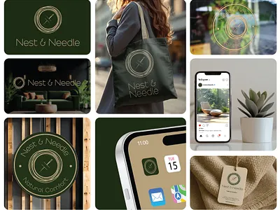 Nest & Needle brand concept branding concept graphic design