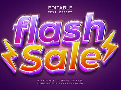flash sale editable text effect vector background design editable text effect effect effects eps flash sale font font style graphic design light promotion sale style template text effect type typo typography vector