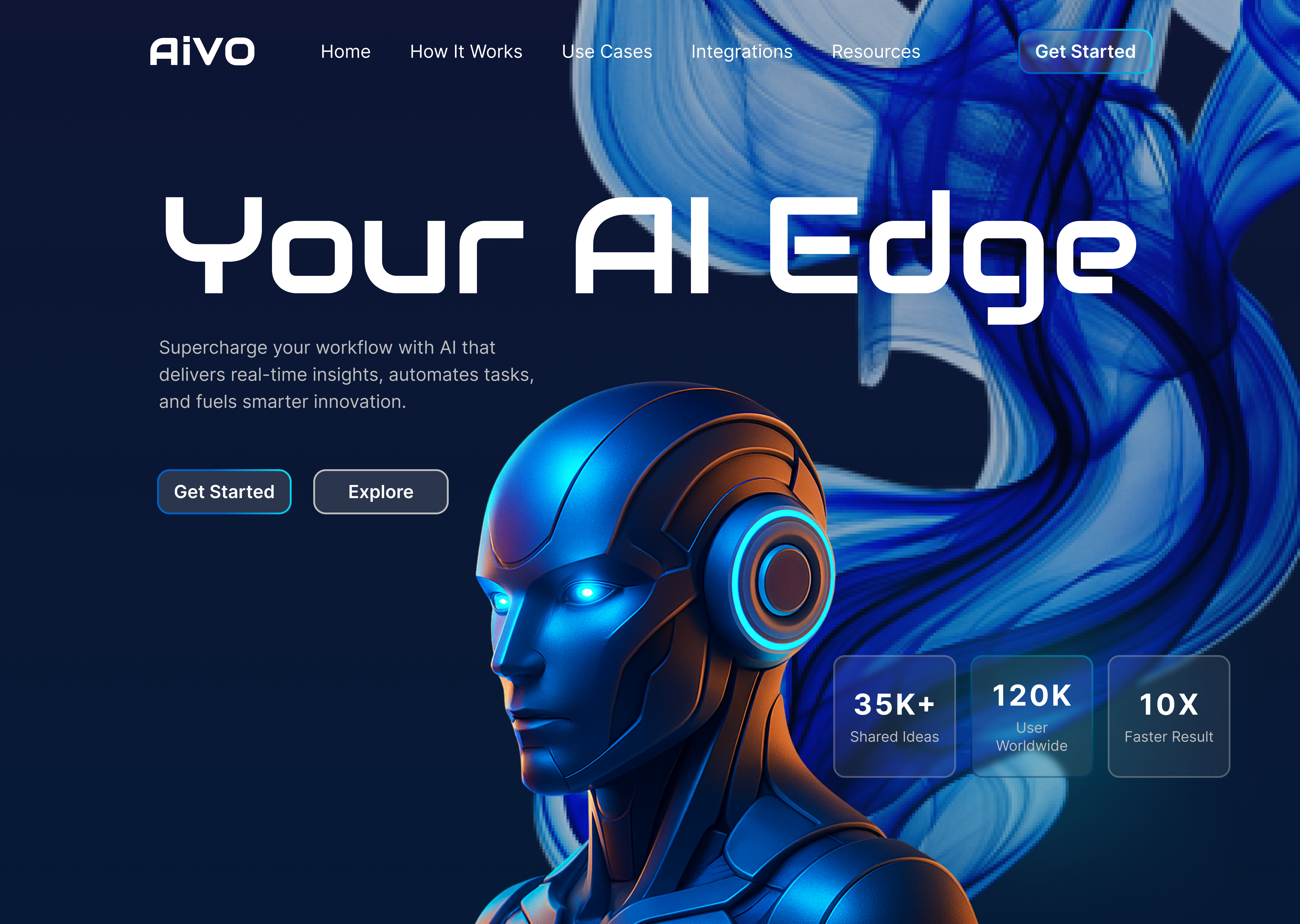 AI Landing Page Hero – Futuristic & Bold Design 🔥🤖 ai design header hero section home page landing page logo design trendy ui uiux ux web design website website design