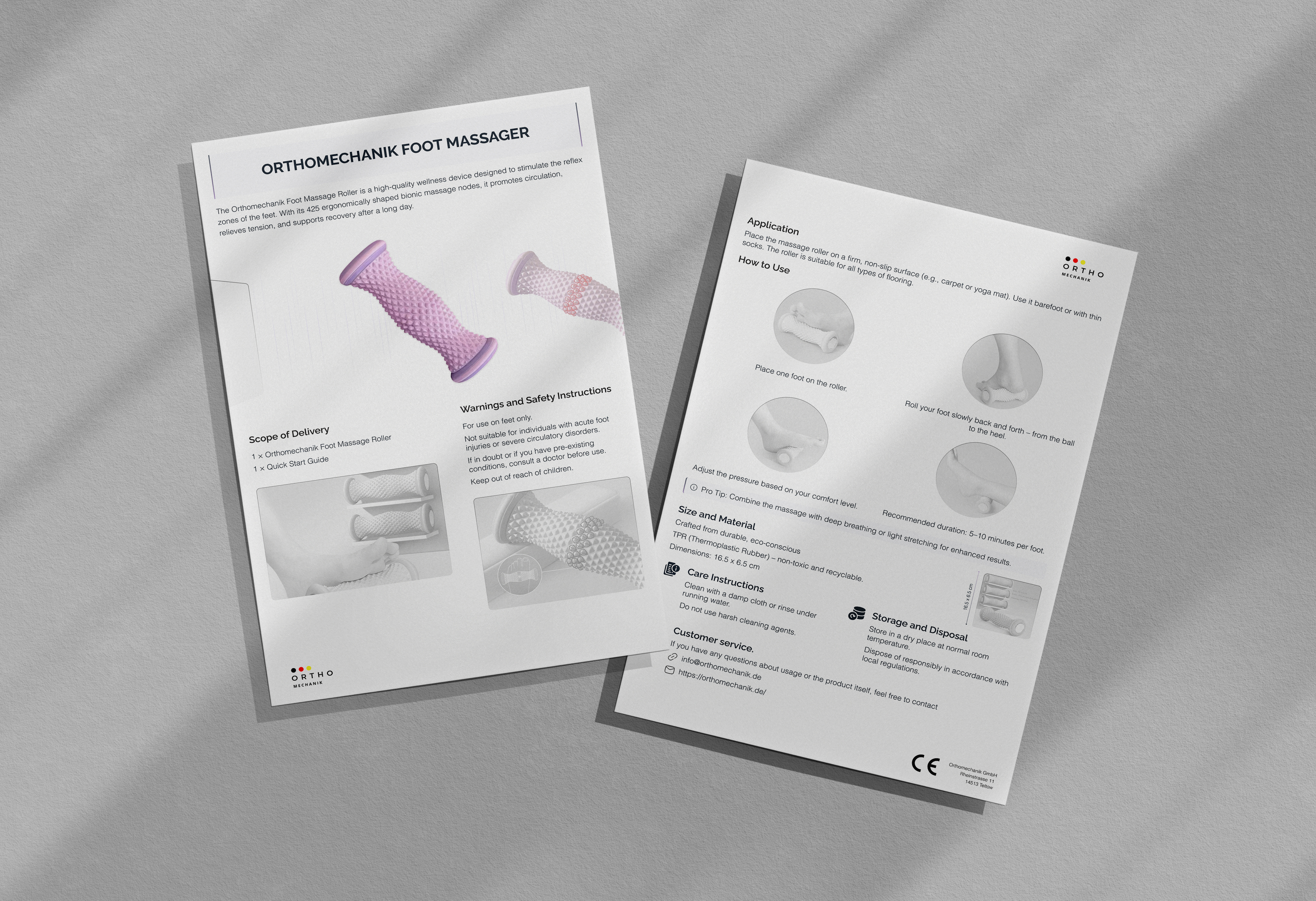 Foot Massager Manual Design book design booklet brand identity branding company profile cover design formatting graphic design layout design product manual user guide user interface