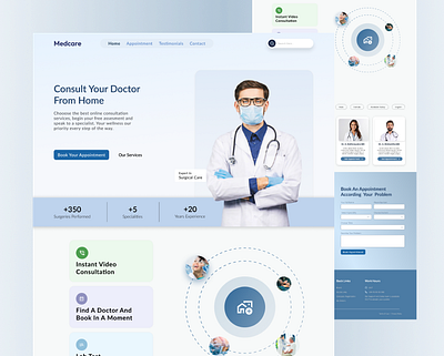 Doctor Finding App ui website design