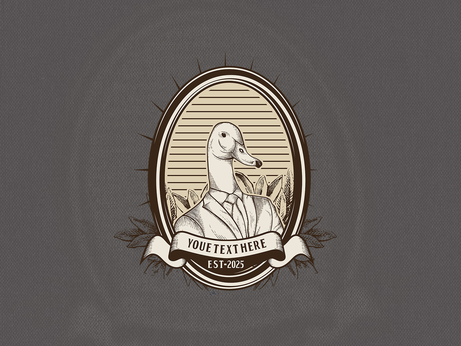 Vintage Hand Drawing Duck Logo branding custom t shirt design graphic design hand drawing illustration t shirt design vector design vector t shirt