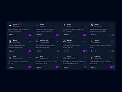Integrations Section 🔄 design integrations minimal saas section ui web design