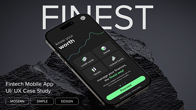 Finest - Fintech Mobile App app design brand design branding design finance app finance mobile app fintech fintech branding fintech mobile app interactive design logo mobile app product design ui ui design ui ux user experience design ux design