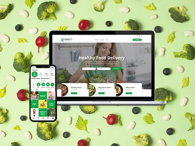creative fresh and healthy food app brand brand identity branding copywriting creative design graphic design illustration illustrator logo marketing packaging social media ui ux vector web web design website