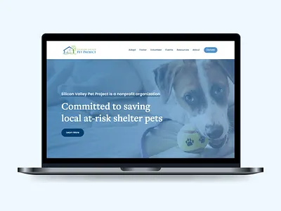 Silicon Valley Pet Project Website Redesign animal shelter branding graphic design web design website