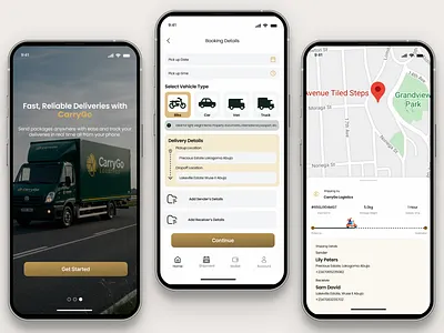 CarryGo design logo typography ui uiux ux