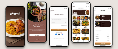 Yummi app design foodapp logo restuarant typography ui ux