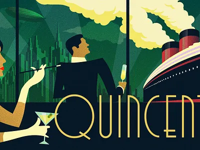 Quincento all caps art deco design display font fonts gatsby graphic design illustration sharkshock tall thin typography