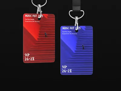 Lanyard cards design festival lanyard
