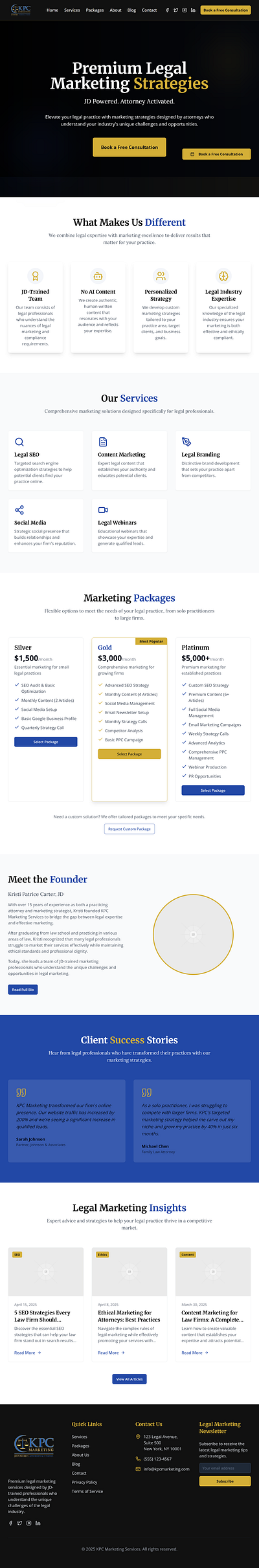 Marketing Agency Website - Gold and Dark Design agency dark gold marketing ui website design