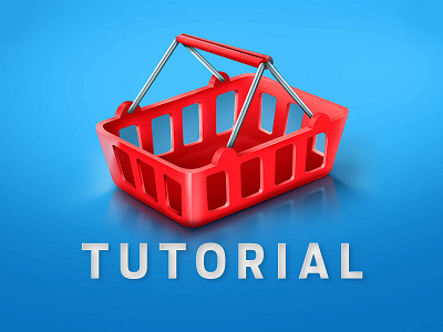skeuomorphism icon basket cart digital paiting everaon mayer icon skeuomorphism