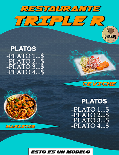 modelo de menu graphic design