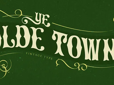Ye Olde Towne all caps design display font era fonts graphic design illustration old fashioned sharkshock typography vintage