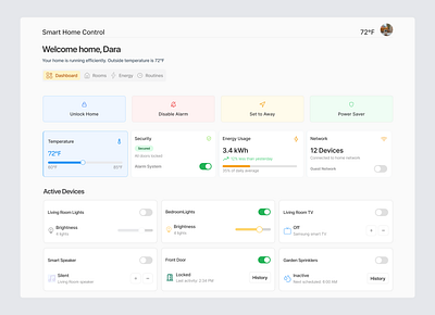 Smart Home Control branding design figma motion graphics ui uiux vector
