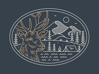 Wild Camping 2 adventure animals apparel camper camping deer gege holiday national park nature outdoor outdoors predator t shirt design travel trip vacation wanderlust wild wildlife