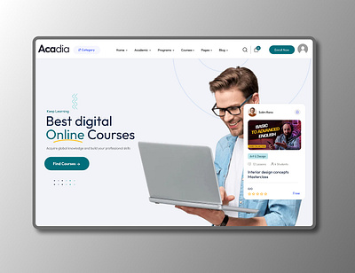Educational Website Landing Page Case Study ـــ UI/UX Design figma landing page ui design uiux design user experience user interface web design website design