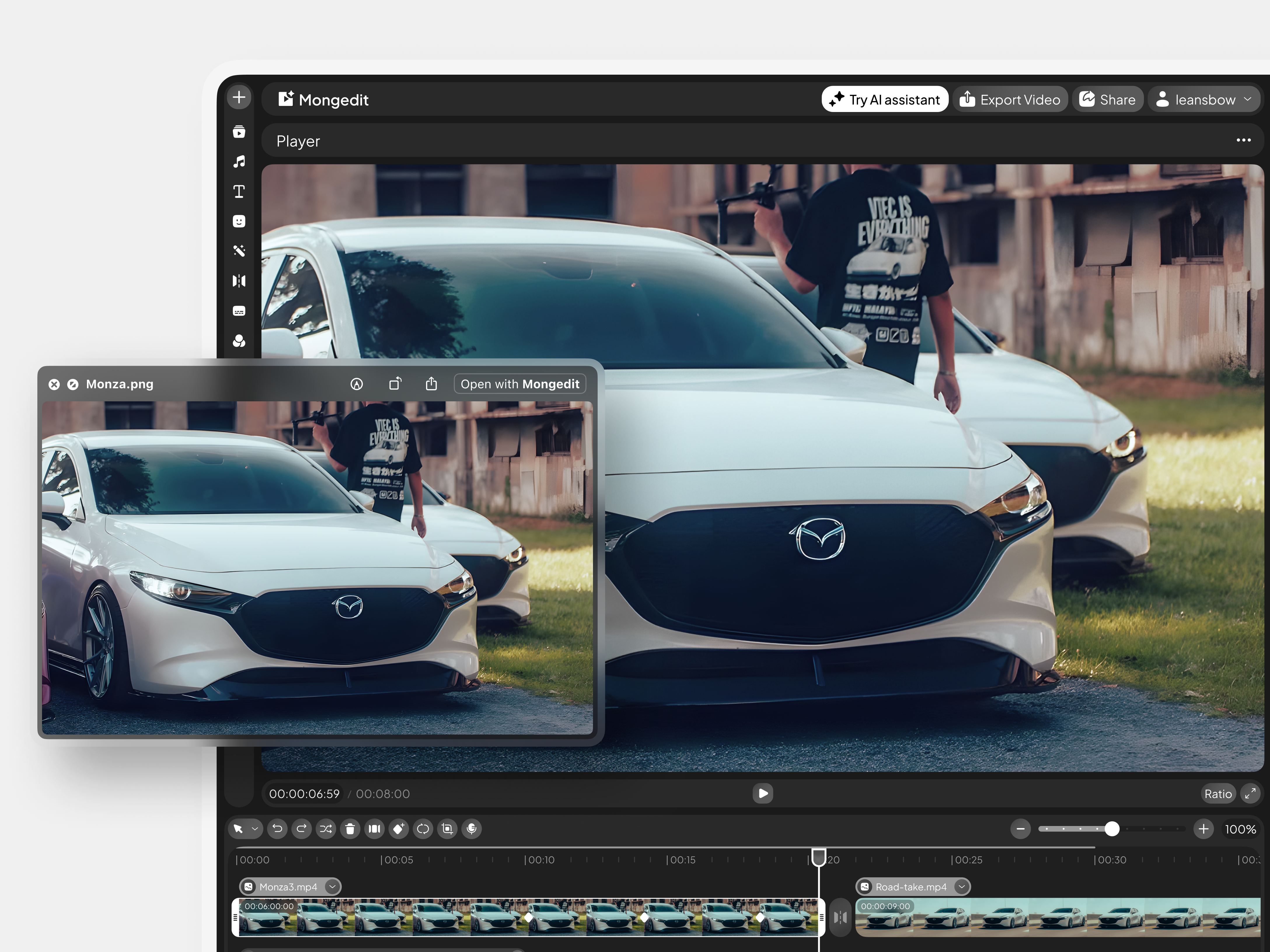Mongedit - Your Creative Video Editing Dashboard Design ai video editor clean dashboard design editing editing tools editor effect menu minimal saas software ui video video book video editing tools video editor video maker video timeline web design workspace