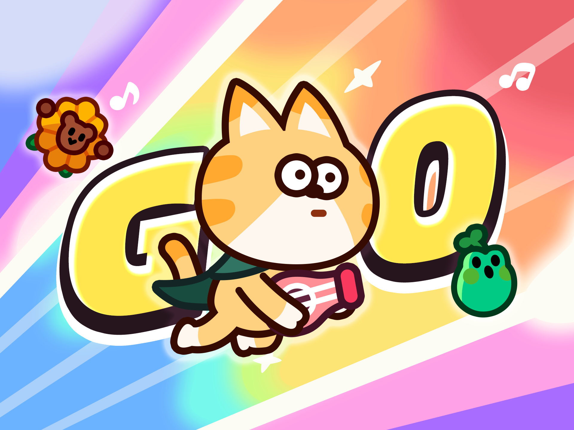 BardCat - Idle RPG 2d appstore bard bardcat character googleplay idle game illustration indie indiegame layerlab layerlabgame meow mobilegame