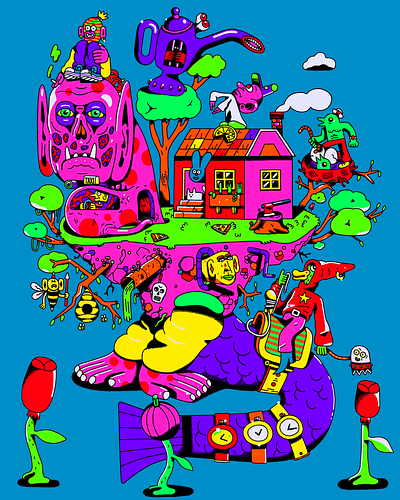 My Moving House art artwork branding cartoon colorful design drawing graphic design illustration