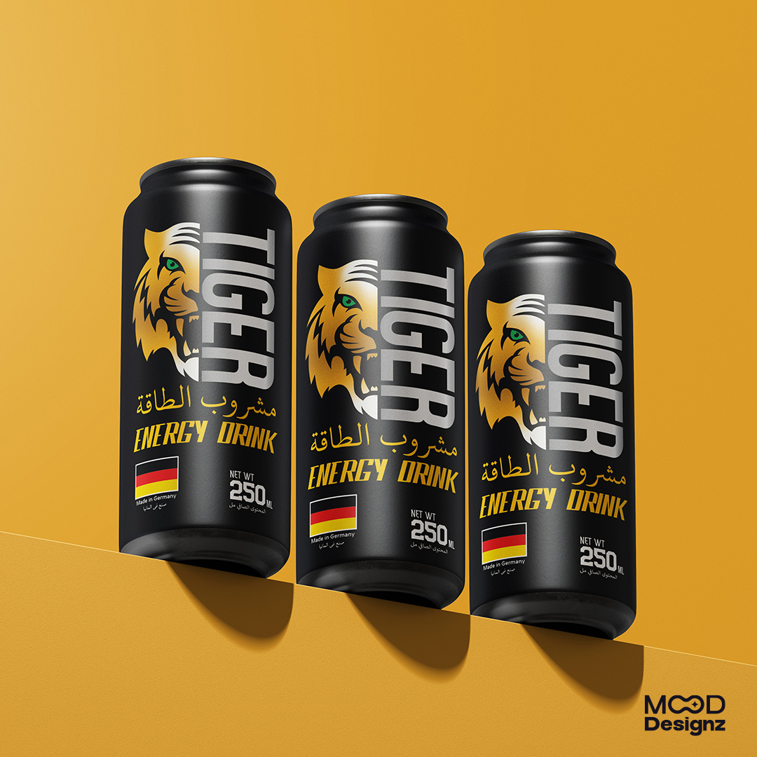 Tiger Energy Drink Label Design energy drink energy drink label design label design packaging design