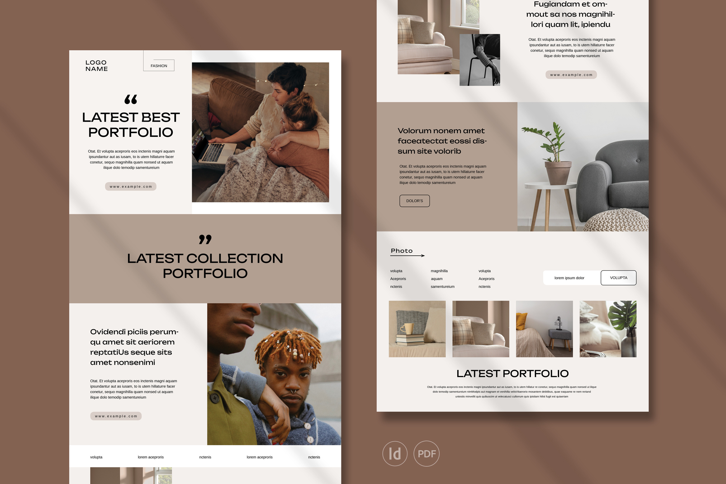 Portfolio Newsletter Template layout news