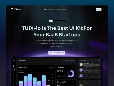 Saas Landing Page branding design graphic design illustration logo modern saas trendy design typography ui ux vector