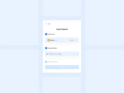 Deposit Crypto 2 (Select Network) - Daily Ui crypto desigb design exchange modal popup ui uiux ux webdesign website