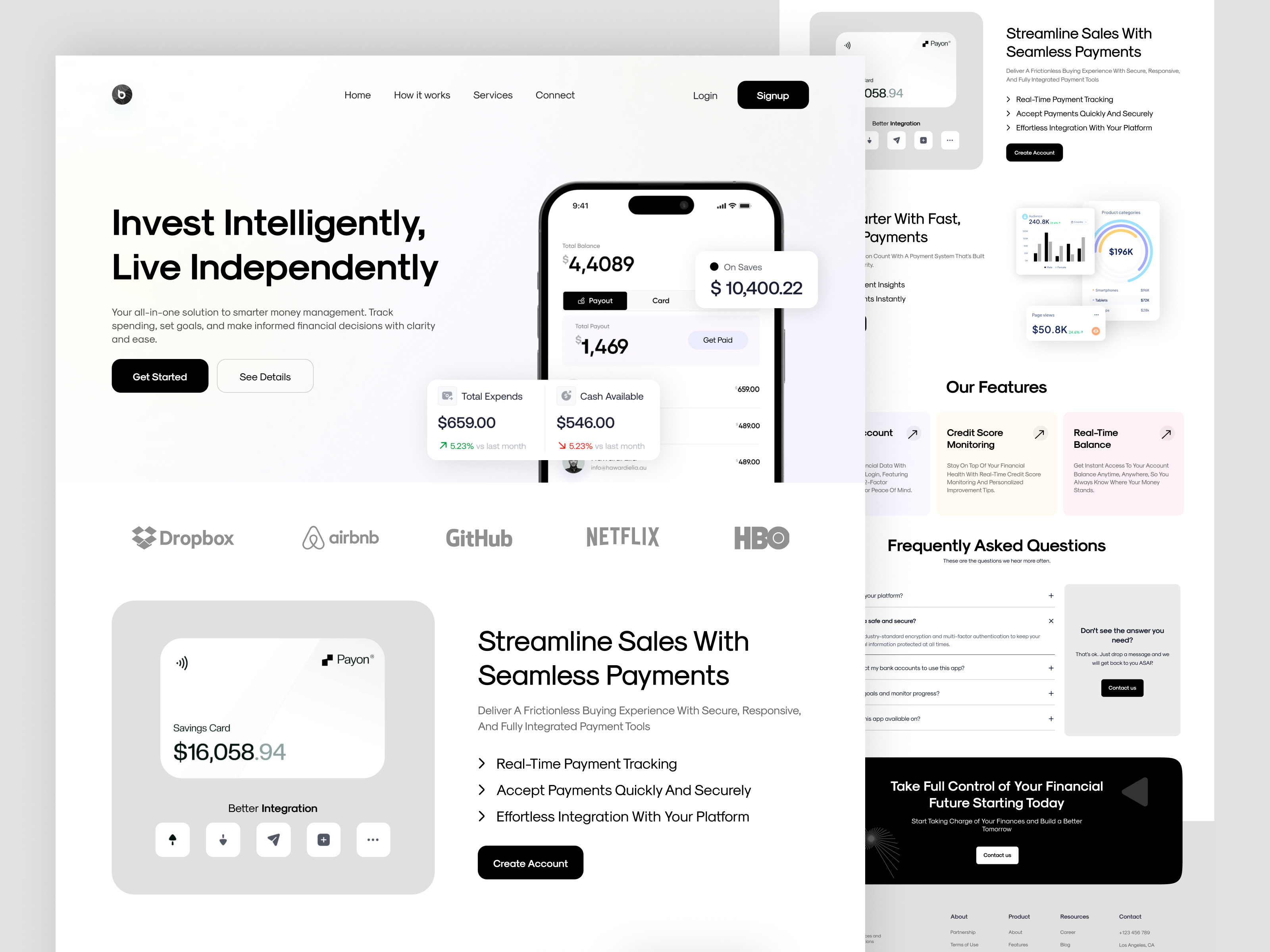 Example of Finance Landing Page