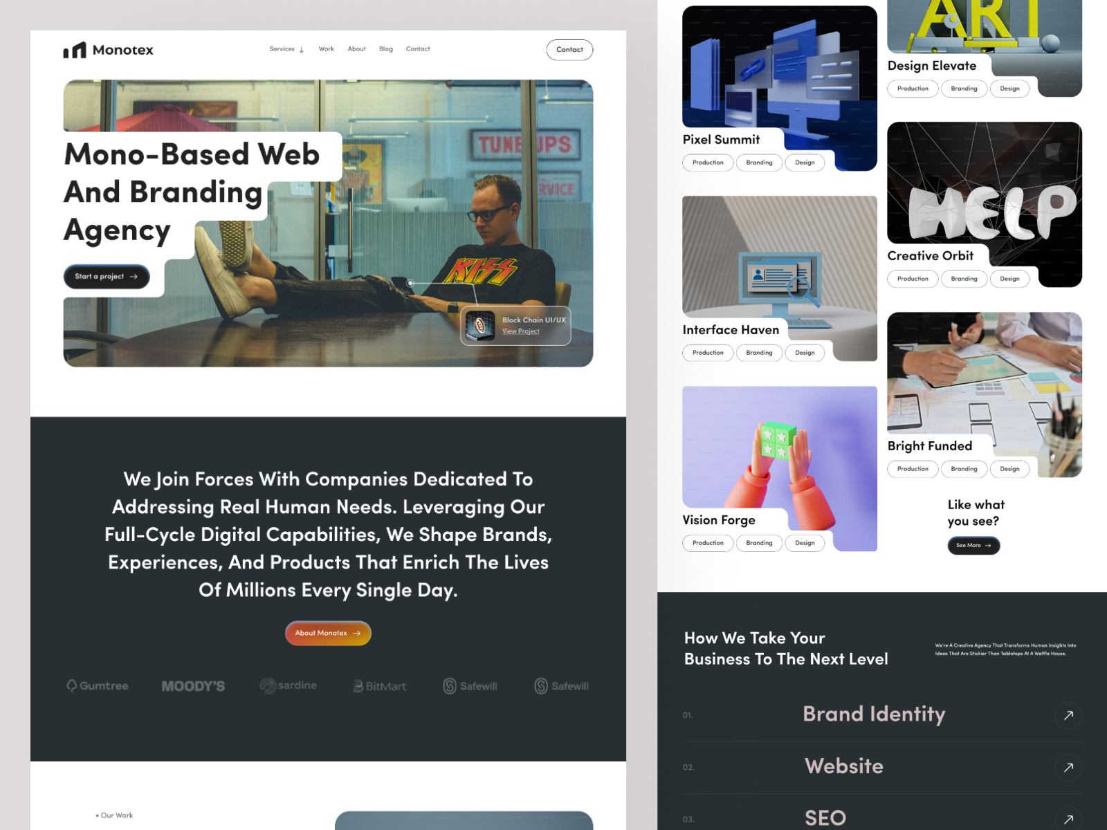 Monotex – Logo and Website Design branding cleandesign creativeagency designinspiration designstudio digitalagency interfacedesign landingpage logodesign minimaldesign moderndesign responsivedesign startupdesign typography uidesign userexperience uxdesign visualidentity webdesign websiteredesign
