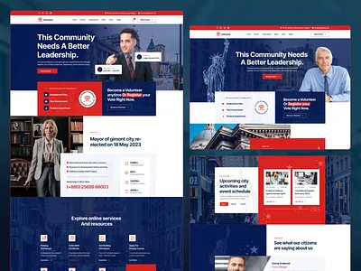 Zaicipal - Political Website creative web design election web design election website landing page minimal design political branding political web design political website political website design political website template responsive design template design ui kit uiux design web development webflow political template webflow templates website concept website design