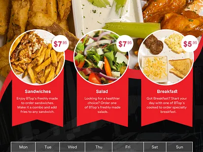 BTOPSpot Menu Card